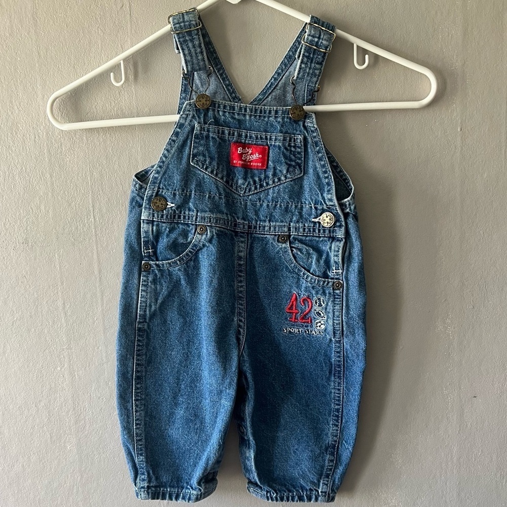 Oshkosh B’Gosh Embroidered Sports Overalls Size 6/9M